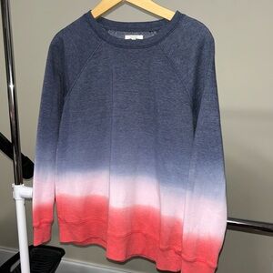 Maurices Blue and Red Ombre Sweatshirt